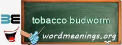 WordMeaning blackboard for tobacco budworm